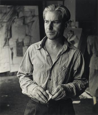 RUDY BURCKHARDT (1914-1999) Willem De Kooning with a pack of Lucky Strikes * De Kooning drawing Woman 1.